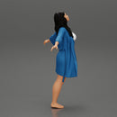 Sexy woman in Bikini and night robe opening Arms To the Sky - Only-Games