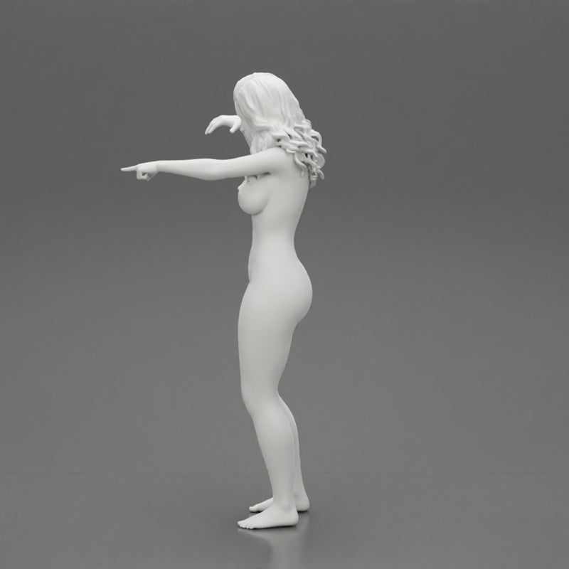 Naked woman pointing - Only-Games