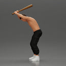 gangster holding a baseball bat while biting someone on the floor - Only-Games