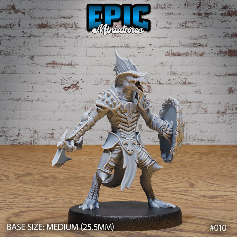 Lizard Folk Army Axe & Shield - Only-Games