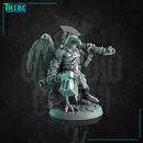 (0279) Male crow bird folk barbarian warrior with two axes