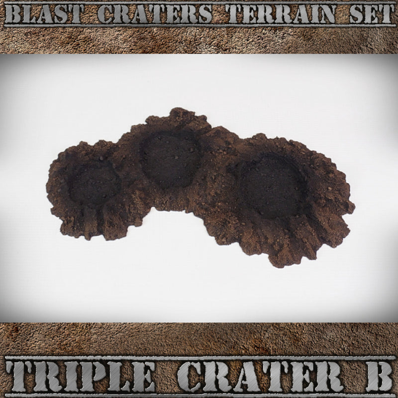 Triple Crater B: Blast Craters Terrain Set - Only-Games