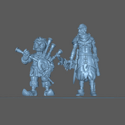 (0181) Male halfling hobbit bard musician with a bagpipes - Only-Games