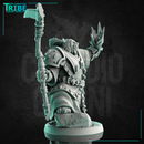 (0227) Male shaman panda folk with a magic club and spell - Only-Games