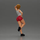 Sexy girl with short hair in shorts leaning on a car - Only-Games