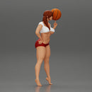 Sexy Young Sporty Girl Playing With the Ball on the Basketball - Only-Games