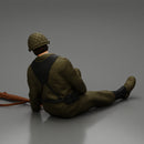A soldier who fell after a strong battle and is waiting for help + weapons - Only-Games