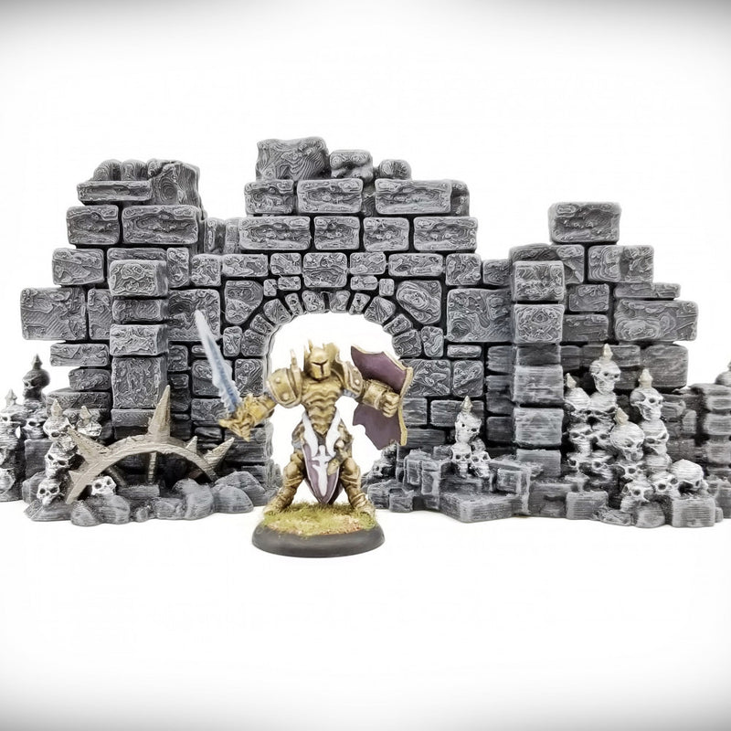 Basic Archway Door Wall: Ancient Ruins GRIMDARK Terrain Set - Only-Games