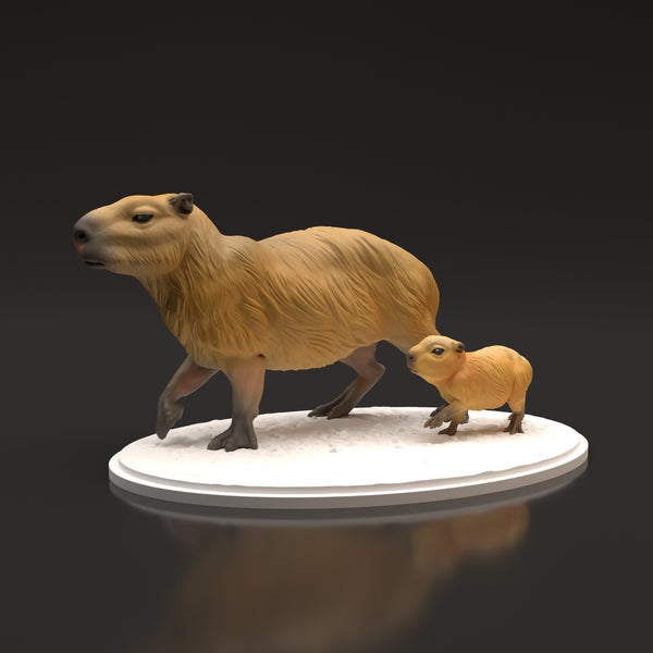 Capybara and baby 1/87