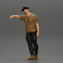 gangster man standing and leaning against the wall in cap - Only-Games