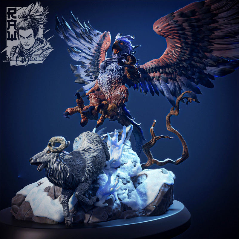 Hunt at the Summit - Giant Griffin Diorama - Only-Games