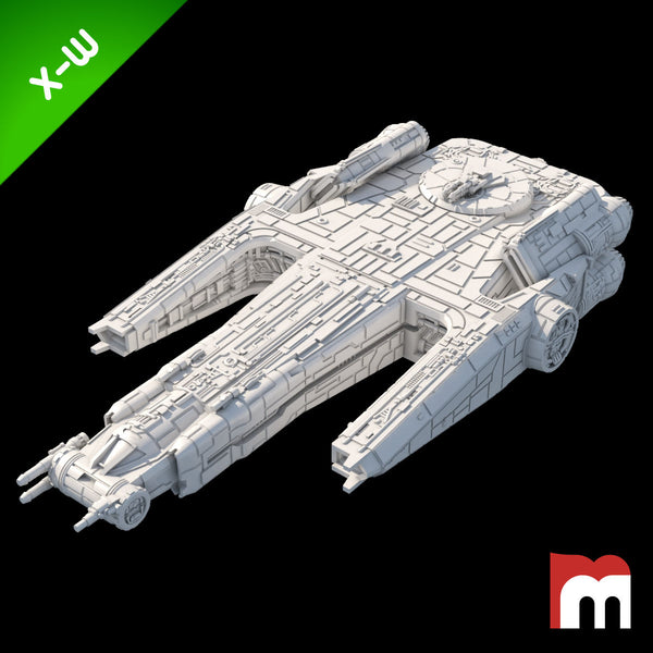 TOMY SPACE LASER WAR 3D 本体 XW) ZH-40 Tribune Light Freighter - Mel Miniatures - Miniatures by