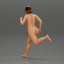 Naked woman running in cap - Only-Games