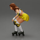 roller derby girl rolling fast - Only-Games