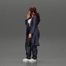 beautiful girl in large jeans and a long coat thinking - Only-Games