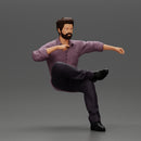 Handsome Man Smoking a Cigar and Resting One Leg on the Other - Only-Games