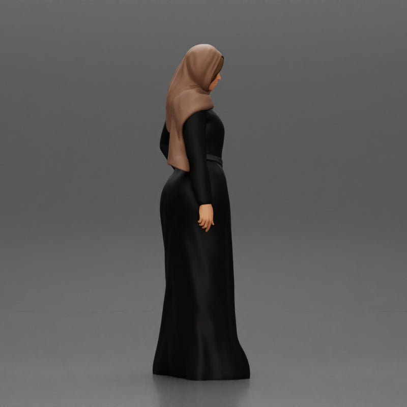 Arabic woman in Hijab Abaya Dress posing