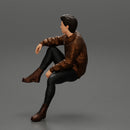 Handsome Young Man in Leather Jacket Looking Away while Sitting - Only-Games