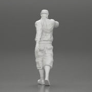 gangster homie in mask walking and holding gun sideways - Only-Games