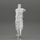 gangster homie in mask walking and holding gun sideways - Only-Games