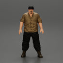 Big strong gangster homie in cap and shirt standing - Only-Games