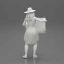 travel woman in hat and dress with sun glasses holding a map and looking to the map - Only-Games