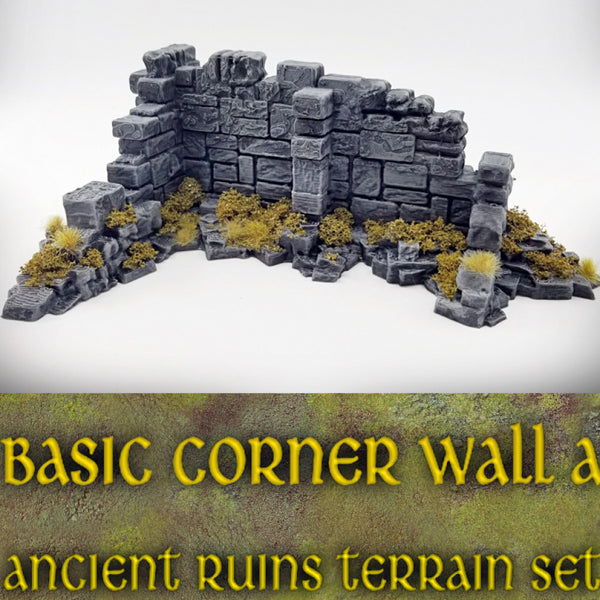 Basic Corner Wall A: Ancient Ruins Terrain Set