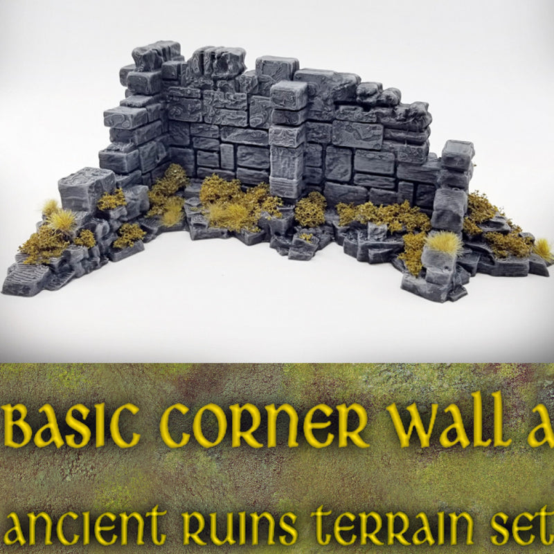 Basic Corner Wall A: Ancient Ruins Terrain Set - Only-Games