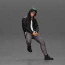 Man in a hooded sweatshirt and cap leaning on the car - Only-Games