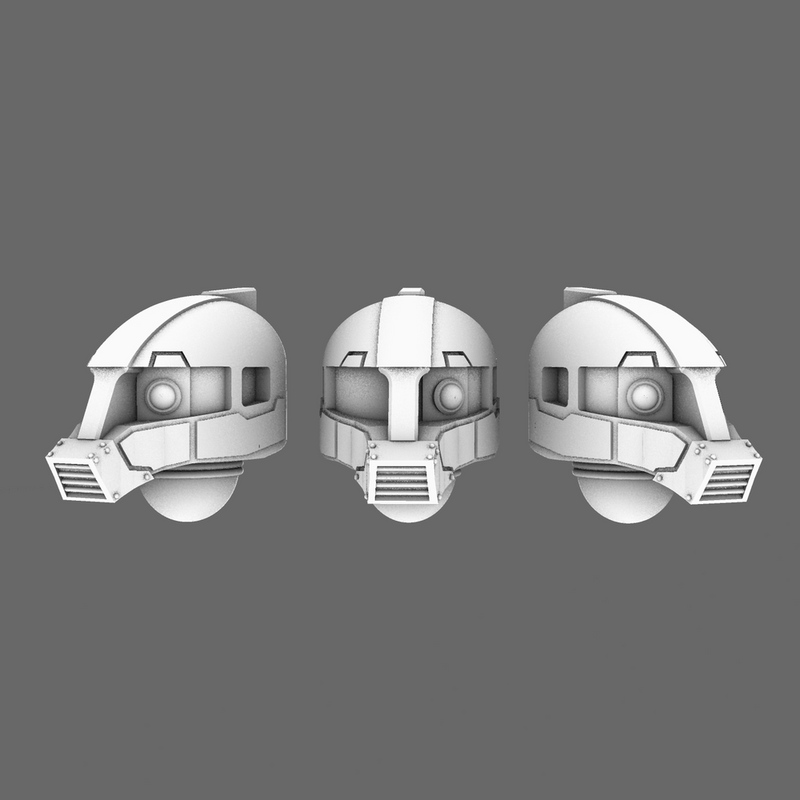 Clan Gunpla V10 Zaku I Helmets