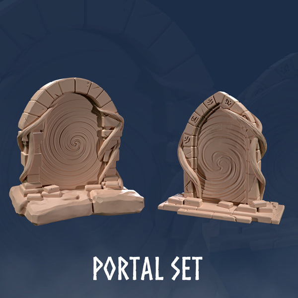 Portal Set (2 Models) - Portal - Portals - Gateway - Portal Entrance - Entrance - Warp - Vortex - Teleport - Arcane - Gate - Gates - Portal