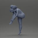 Naked Girl Adjusting Her Stylish Red Heels - Only-Games