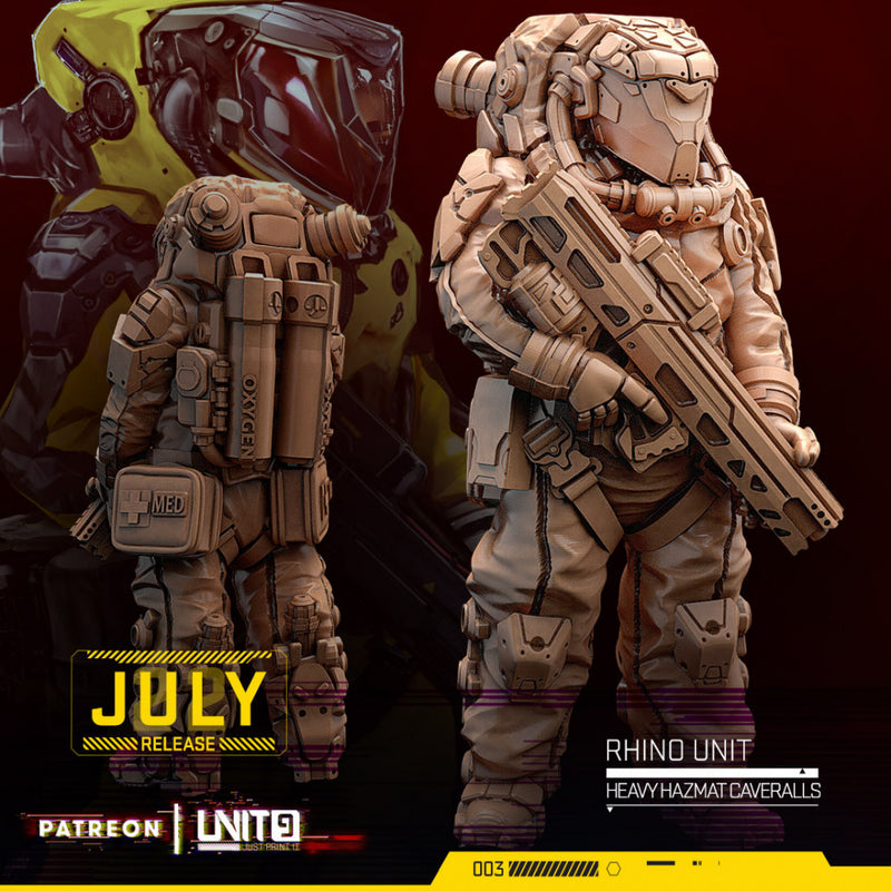 Cyberpunk - RHINO unit Heavy Hazmat coveralls - BUNDLE