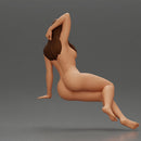 Naked Fit girl in sitting on a sofa - Only-Games