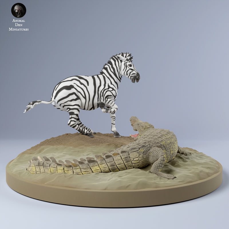 Nile Crocodile vs Plains Zebra 1/43 - Only-Games