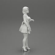 Attractive Stewardess in maid clothes Posing - Only-Games