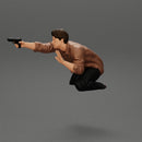 gangster man  shooting a gun from the back of the car - Only-Games