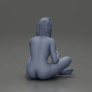 Naked Girl Sitting thinking - Only-Games