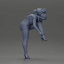 Sexy Girl Adjusting Her Stylish Red Heels - Only-Games