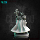 (0255) Male human elf firbolg tiefling half-orc cleric paladin with a magic staf complete armor and cape - Only-Games