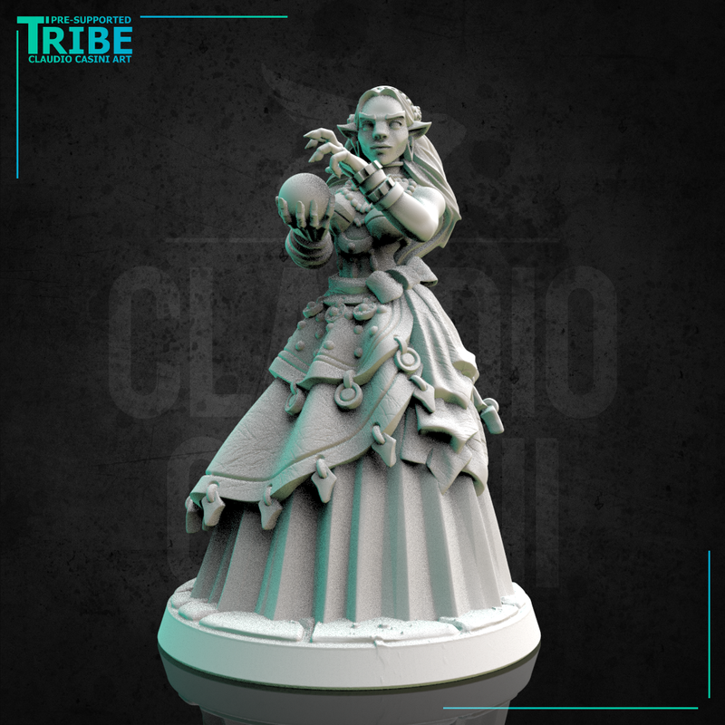 (0204) Female human half orc tiefling firbolg elf fortune teller - Only-Games