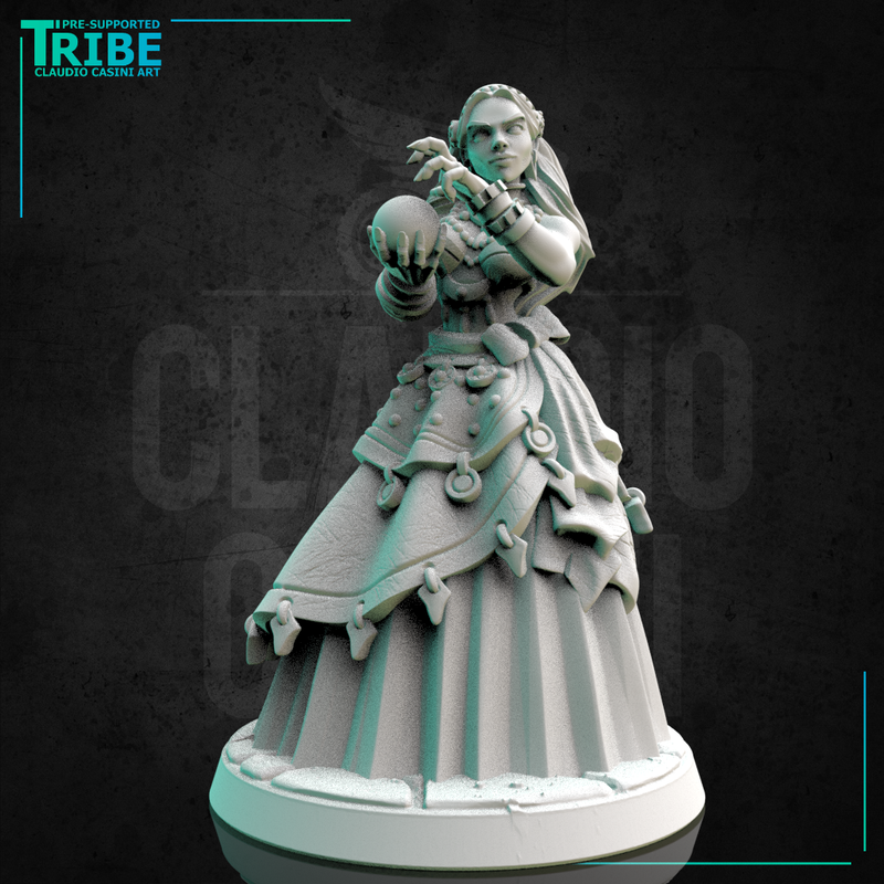 (0204) Female human half orc tiefling firbolg elf fortune teller - Only-Games