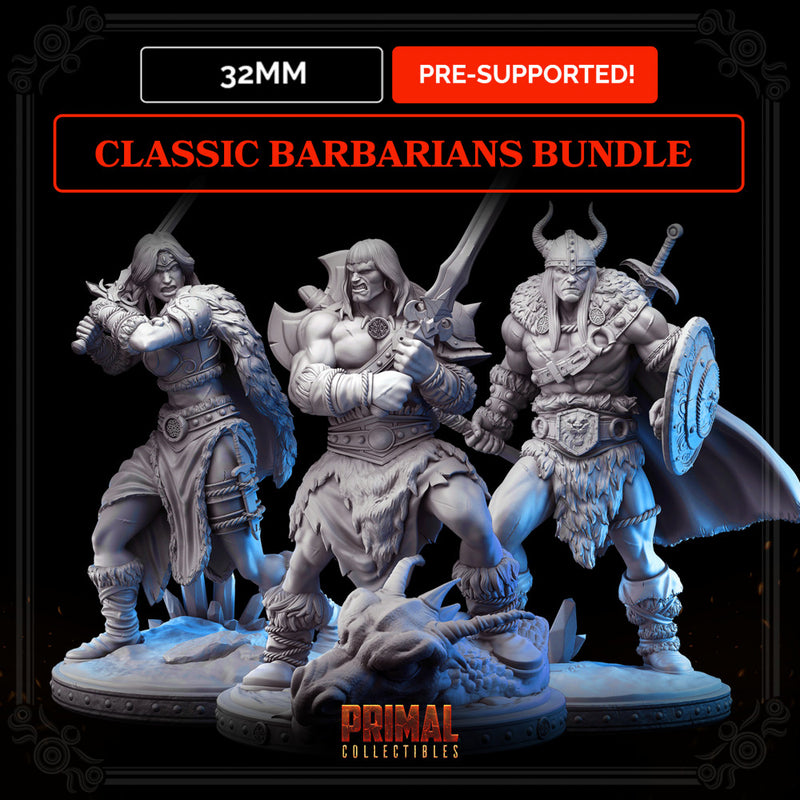 32mm - Classic RPG barbarians bundle - MASTERS OF DUNGEONS QUEST - Only-Games