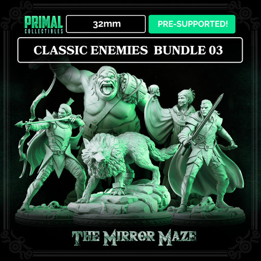 5 miniatures - 32mm - Classic RPG game enemies bundle - THE MIRROR MAZE - MASTERS OF DUNGEONS QUEST - Only-Games