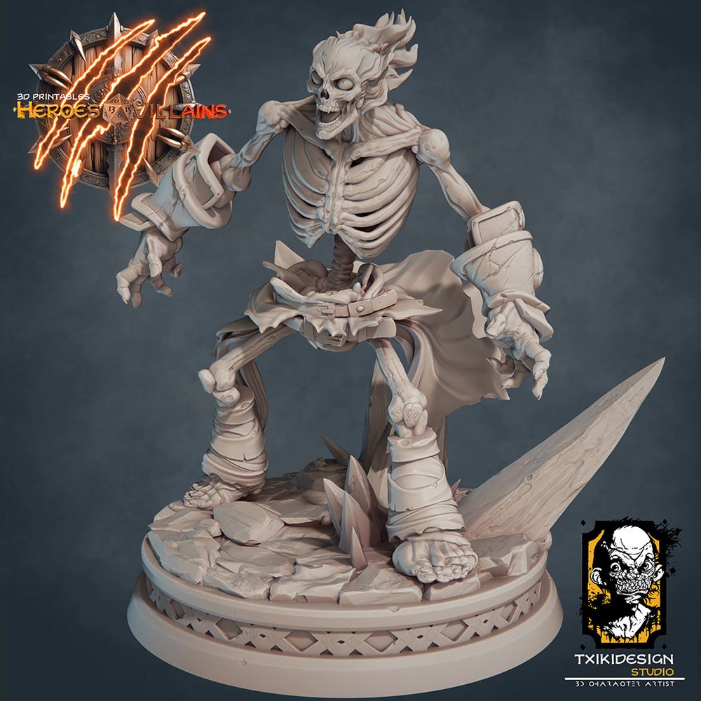 Fire Skeletons Set - Txiki Design Studio - Miniatures by Only-Games.co
