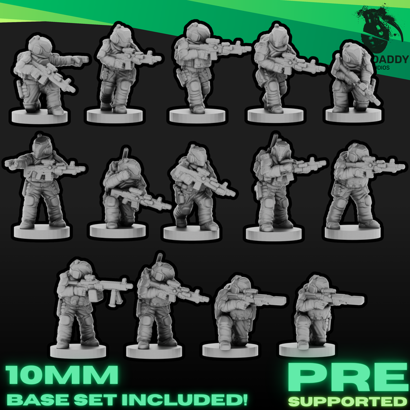 Sci-Fi Future Mercs- Recon Squad (10mm EPIC) - Only-Games