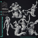 Half Snake Forgotten Tribe Pack - 6 Models - PRESUPPORTED - 32mm scale