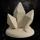 Magic Crystal 2 - Glowing Arcane Formation STL for DnD & Wargaming