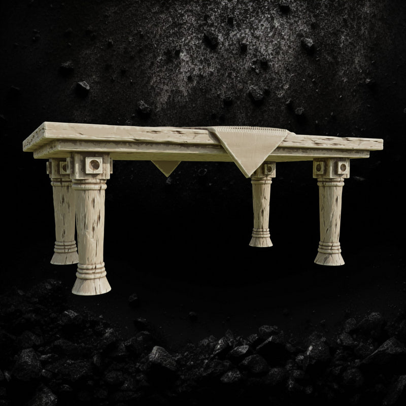 Wood Table 8 - Tabletop Furniture Terrain STL, DnD & Wargaming Scenery