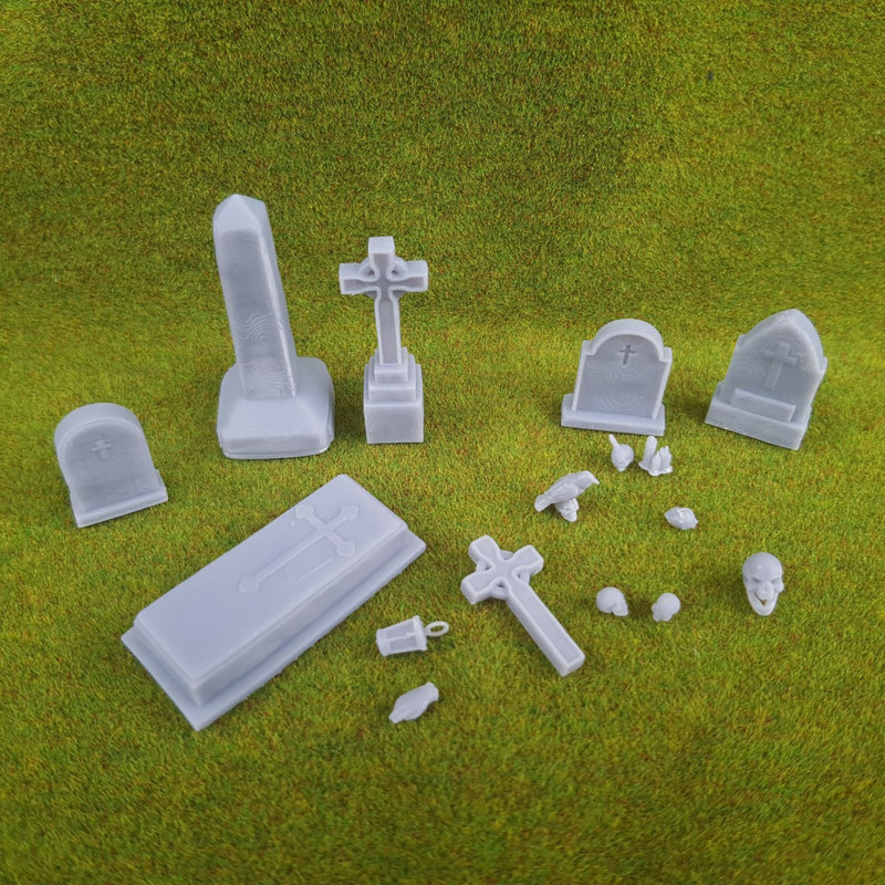 Graveyard Scatter - Tabletop Props (Pre-Supported)